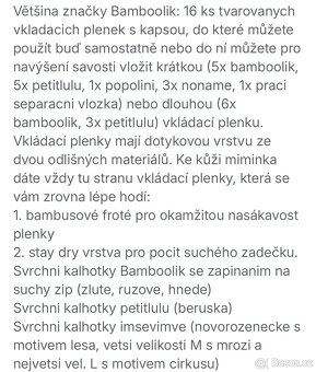 Látkové pleny - velký set - 14