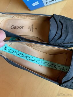 modré kožené lodičky zn. Gabor - vel. 38 - 14