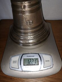 starý bronzový zvon s číslicí "9" nebo "20"-čtěte popis - 14