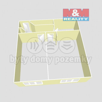 Prodej bytu 2+kk, 48 m², DV, Ústí nad Labem, ul. Obvodová - 14
