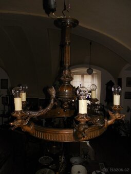 Starožitný lustr draci - 14