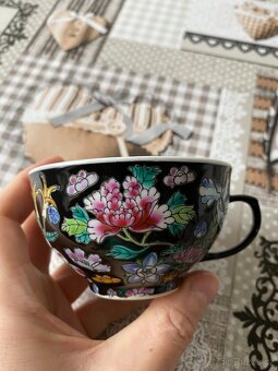 Retro souprava z čínského porcelánu II - motiv květiny - 14