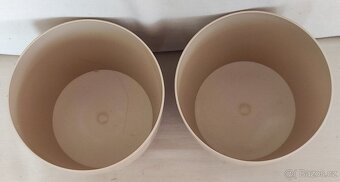 Květináč bambus., hnědý, terakota, nízký, plech., plast.obal - 14