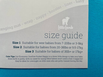 Plenky Little lamb - sada 15 plen, velikost 1 (3-9kg) - 14
