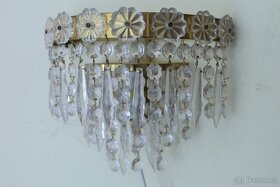 Osmiramenný křištálový lustr a dvě nástěnné lampičky v sérii - 14