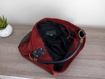 Genuine Leather Italy dámská velká hobo kabelka kožená - 14