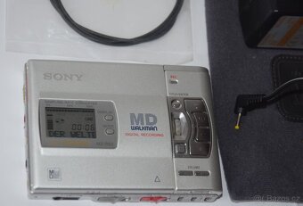 Minidisc walkman SONY MZ R50, super stav, přísluš., MD media - 14