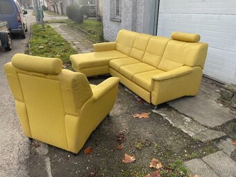 ✅ Sedačka | pohovka + křeslo | gauč | rozkládací |pěkný stav - 14