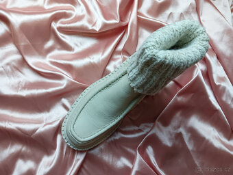 ♥️ Dámské kotníkové boty / polokozačky kožené béžové Badura - 14