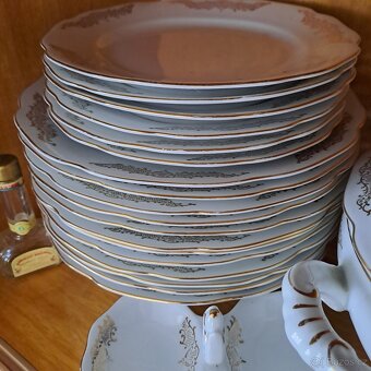Porcelán starožitný nábytek sklo czechoslovakia - 14