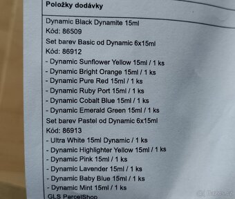 Tetovací barvy Dynamic 13x15ml, NOVÉ, NEPOUŽITÉ - 14
