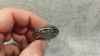 Staré stříbrné kapesní malované hodinky DNES SNÍŽENA CENA - 14