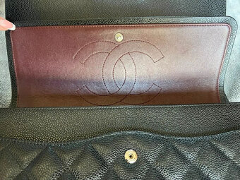 Originální kabelka Chanel Double Flap Classic Bag černá stří - 14