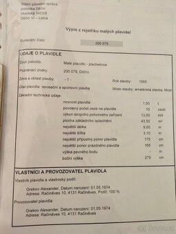 Kajutová plachetnice 9 m. - 14