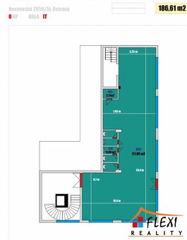 Pronájem prostor 186,61 m2 v nové budově na ul. Novoveská, O - 14