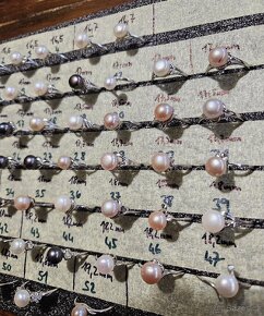 Stříbrné prsteny s perlou - 14