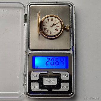 Zlaté 14K tříplášťové hodinky jeptišky R-U, 20,64g, v chodu. - 14