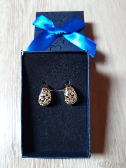 Luxusní pozlacené náušnice - 14