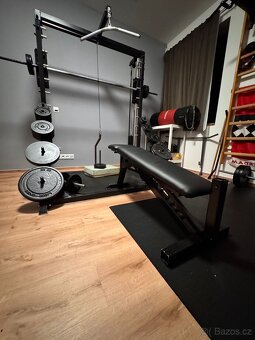 Multipress s horní a střední kladkou + 182kg závaží - 14