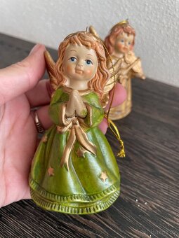 Luxusní set porcelánových 🎄 vánočních andělíčků 🔔 zvonečků - 14