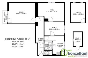 Prodej byty 3+1, 83 m2 - Velké Meziříčí, ev.č. 00650 - 14