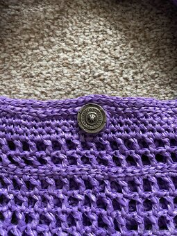 Nové lýkové tašky na knoflíky - červená, fialová - 14