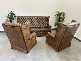 ♣Chesterfield 3+1+1 The Queen Anne ® Top "ušák" ♣ - 14