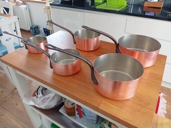 VINTAGE KVALITNÍ MĚDĚNÉ HRNCE TOURNUS FRANCIE 70.LÉTA - 14