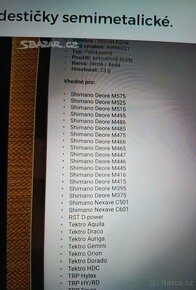 Brzdové destičky semimetalické. - 14