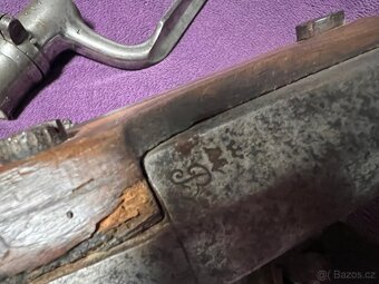 Vojenská Křesadlová Puška S Bajonetem - 18 mm - 14