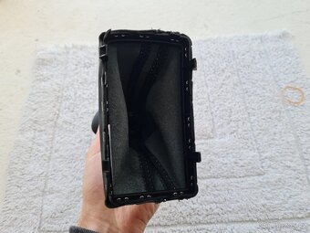 Radiaca páka pre automat AUDI / čierna biela červená nitka - 14