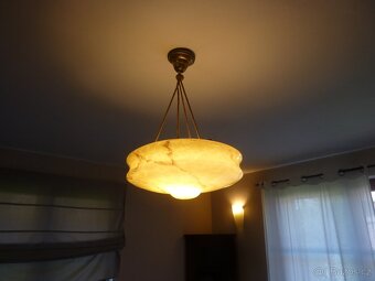 Starožitný lustr - sklo - 14