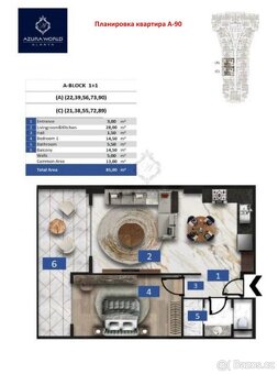 Prodám  (investiční )2KK v luxusním komplexu AZURA WORLD - 14