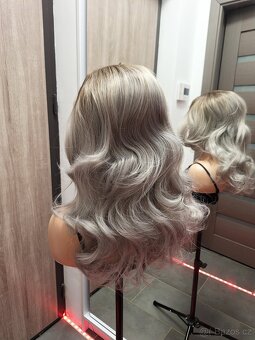 Paruka s krajkou platinovou blond ombré 7168 - 14