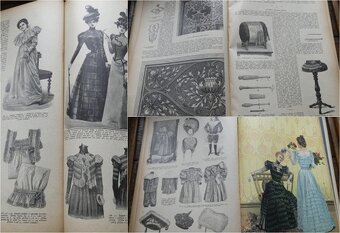 Nové Pařížské módy, svázaný ročník 1898, starý módní časopis - 14