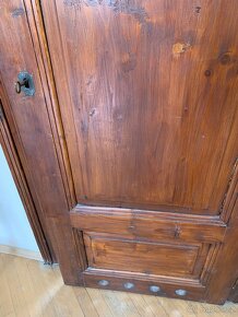 Dřevěné dveře z masivu dub a sklo kovové kliky - 14