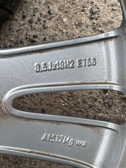 Mercedes r18 alu kola r18 5x112 Dvourozměrná Michelin Alpin - 14