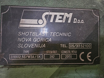 Bubnový tryskač s ocelovým pásem - STEM, tryskací. - 14