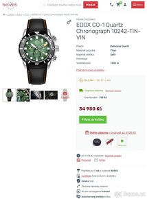 EDOX CO-1 Quartz Chronograph 10242, titan, nové - 14