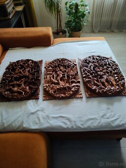 3 Balijské 3D obrazy dedina Mas - 14