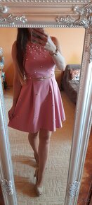 Orsay společenské krátké šaty s perličkami - 14