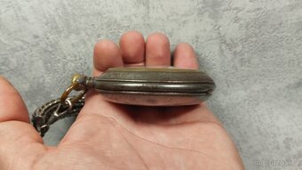 Velké dvouplášťové kapesní hodinky Régulatéur + ŘETĚZ - 14