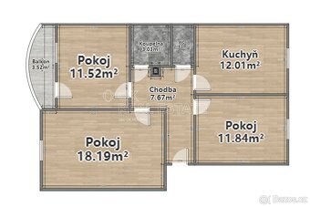 Prodej bytu 3+1, 68 m2 - Stříbro, ev.č. 00752 - 14
