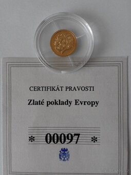 Zlatá mince 0,5 g, Au 585, více druhů - 14