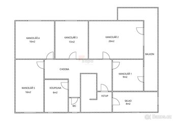 Pronájem 5 kanceláří o ploše 100 m2, Praha 5 Smíchov - 14