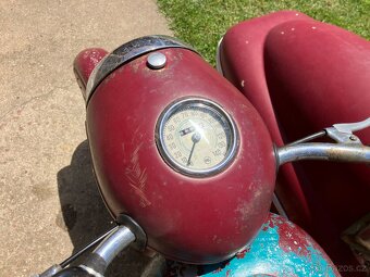 Jawa 350 / 354 kývačka 1956 + sidecar Velorex 560, s TP - 14