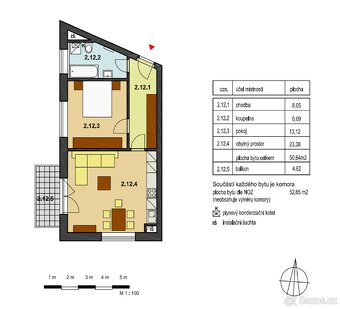 Pronájem - slunný 2+kk, terasa, park. stání (Přezletice) - 14
