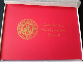 Sada 12 mincí Lunární série II. 1 Oz. Čisté stříbro. - 14