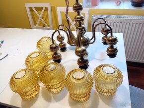 Starý mosazný lustr z 80 let - 14