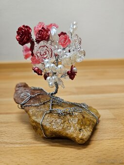 Strom života drátovaný na kameni - řemeslná ruční výroba - 14